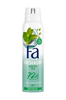 Антиперспирант-спрей Fa Fresh + Dry Deodorant Green Tea 72H, с ароматом зеленого чая, женский, 150 мл