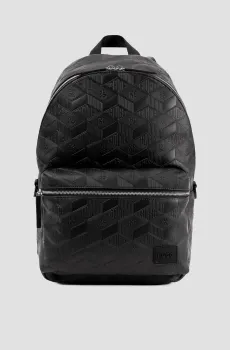 Мужской черный рюкзак с узором Черный ONESIZE HUGO 50541914;003