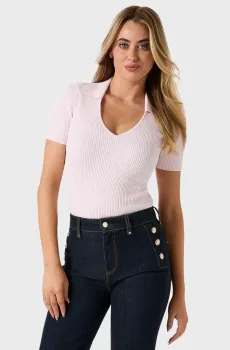 Женское розовое поло Розовый M Guess W6RR62.Z0132;A627