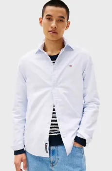 Мужская голубая рубашка REG OXFORD Голубой S Tommy Jeans DM0DM21298