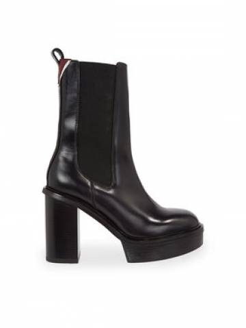 Tommy Hilfiger Ботильйони Elevated Plateau Chelsea Bootie FW0FW07542 Чорний Tommy Hilfiger Ботильйони Elevated Plateau Chelsea Bootie FW0FW07542 Чорний