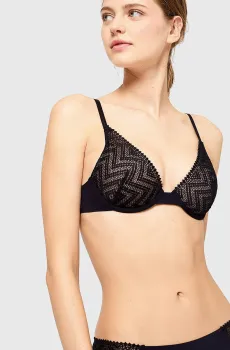 Женский черный бюстгальтер с тонкой чашкой STREET Черный 75C Etam 6510084