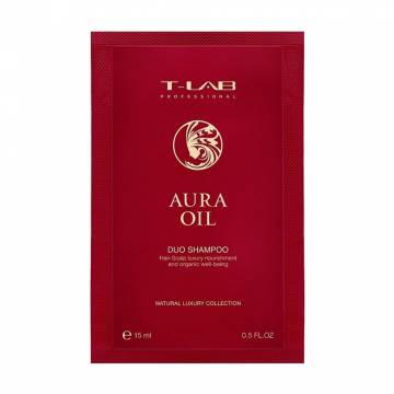 Восстанавливающий шампунь T-LAB Professional Aura Oil Duo Shampoo для сухих и поврежденных волос, 15 мл Восстанавливающий шампунь T-LAB Professional Aura Oil Duo Shampoo для сухих и поврежденных волос, 15 мл