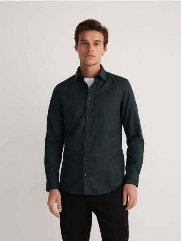 Reserved - MEN`S SHIRT - темно-зелений - 201BK-79X Reserved - MEN`S SHIRT - темно-зелений - 201BK-79X