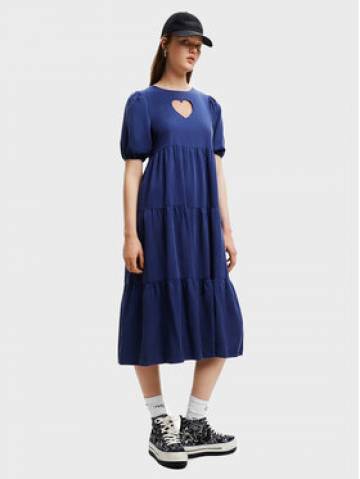 Desigual Повсякденна сукня Flora 22WWVW30 Cиній Regular Fit Desigual Повсякденна сукня Flora 22WWVW30 Cиній Regular Fit
