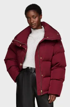 Женский бордовый пуховик GOLD BUTTON DOWN JACKET Бордовый L-XL Tommy Hilfiger WW0WW43158