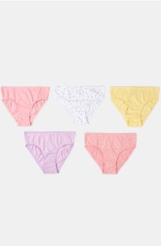Класичні трусики, 5 пар - різнобарвний