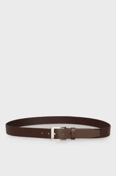 Мужской коричневый кожаный ремень NEW ALY BELT Коричневый 100 Tommy Hilfiger AM0AM08363