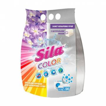 Стиральный порошок Sila Color для цветных вещей, 96 стирок, 2.4 кг Стиральный порошок Sila Color для цветных вещей, 96 стирок, 2.4 кг