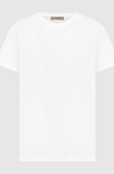 Белая футболка с фактурным логотипом
