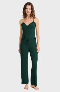 Женская темно-зеленая пижама (майка, брюки) NETTIE Зеленый L Etam 6555962