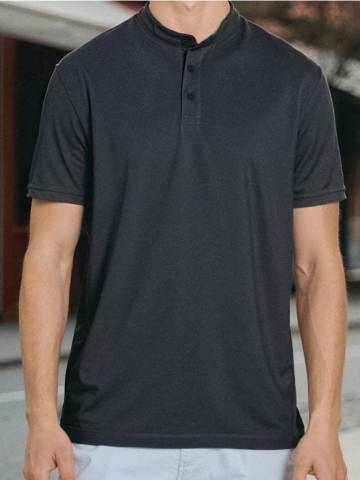 Футболка Henley - steel blue Футболка Henley - steel blue