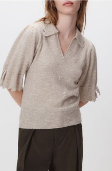 Reserved - Джемпер з коміром - бежевий - 314HI-08M