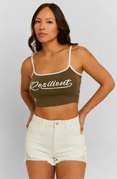 Женский оливковый топ Оливковый XS Tally Weijl SSLCOAVRILR2