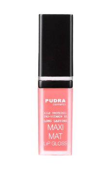 Матовый блеск для губ Pudra Cosmetics Maxi Matt Long Lasting Lip Gloss с протеинами шелка та провитамином B5, 01, 7 мл