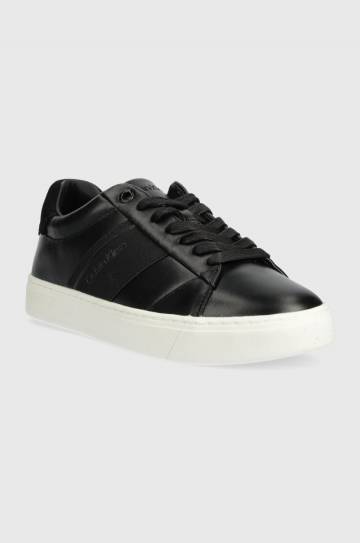 Кожаные кроссовки Calvin Klein CUPSOLE LACE UP HE LTH цвет чёрный HW0HW02051 Кожаные кроссовки Calvin Klein CUPSOLE LACE UP HE LTH цвет чёрный HW0HW02051