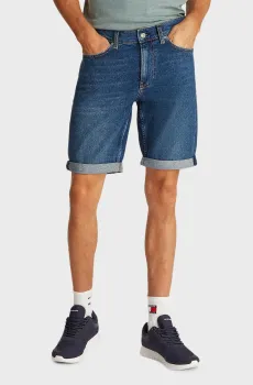 Мужские синие джинсовые шорты SLIM SHORT Синий 33 Calvin Klein Jeans J30J327184