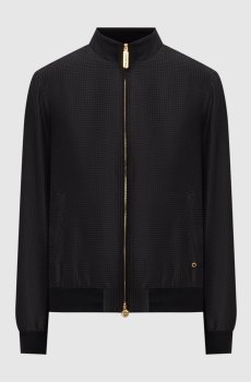 Черная куртка из шелка