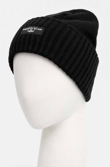 Шапка Aeronautica Militare цвет чёрный из толстого трикотажа CU059L520 Шапка Aeronautica Militare цвет чёрный из толстого трикотажа CU059L520