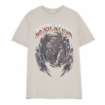 Cropp - Футболка з принтом - light grey Cropp - Футболка з принтом - light grey