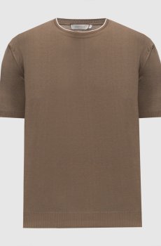 Коричневая футболка из хлопка