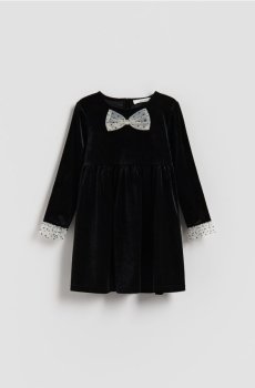 Reserved - Велюрова сукня - чорний - 512FW-99X