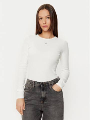Tommy Jeans Блузка Essential DW0DW17387 Écru Slim Fit Tommy Jeans Блузка Essential DW0DW17387 Écru Slim Fit