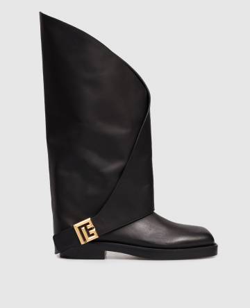 Черные кожаные сапоги Twist Черные кожаные сапоги Twist