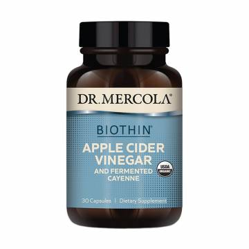 Яблочный уксус и каенский перец Dr. Mercola Apple Cider Vinegar and Cayenne, 30 капсул