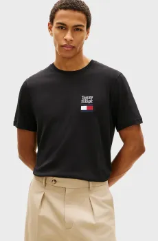 Мужская черная футболка BRAND LOVE TEXT Черный S Tommy Hilfiger MW0MW42367