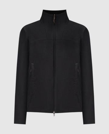 Серая куртка из шерсти и шелка