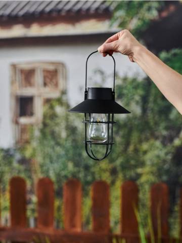Сонячна LED лампа - чорний Сонячна LED лампа - чорний