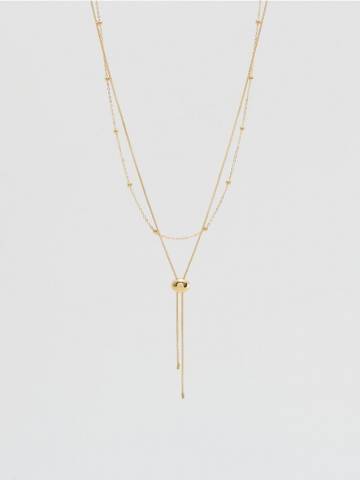 Reserved - Набір намист - золотий - 254FD-GLD