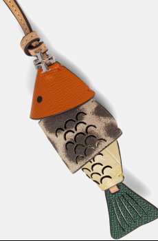 Tory Burch брелок для женщин кожаный Fish Key