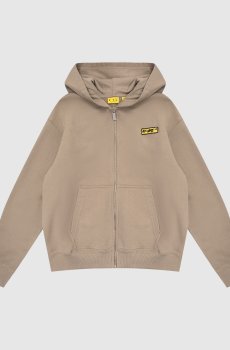 Детская коричневая спортивная куртка с нашивкой логотипа