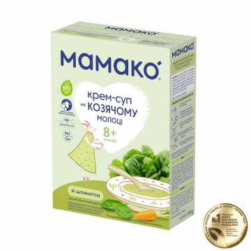 Детский крем-суп МАМАКО на козьем молоке, со шпинатом, от 8 месяцев, 150 г Детский крем-суп МАМАКО на козьем молоке, со шпинатом, от 8 месяцев, 150 г