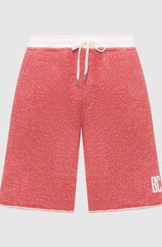 Красные шорты с принтом логотип монограммы