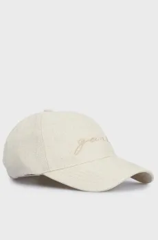 Женская бежевая льняная кепка Бежевый ONESIZE Gant 4900079
