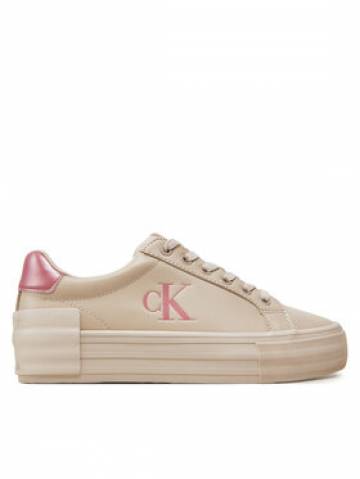 Calvin Klein Jeans Снікерcи Vulc Flatform YW0YW01613 Écru Calvin Klein Jeans Снікерcи Vulc Flatform YW0YW01613 Écru