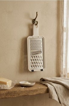 Тертка з нержавіючої сталі - кремовий