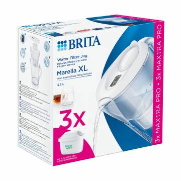 Фильтр-кувшин для воды Brita Marella XL MX Pro, белый, 3 фильтра, 3.5 л Фильтр-кувшин для воды Brita Marella XL MX Pro, белый, 3 фильтра, 3.5 л