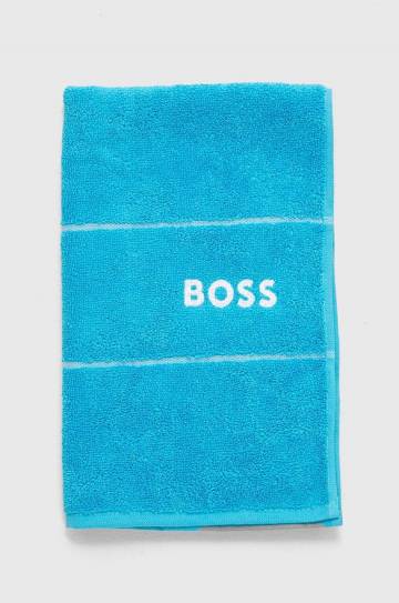 Хлопковое полотенце BOSS Plain River Blue 40 x 60 cm