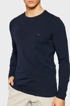 Мужской темно-синий лонгслив STRETCH SLIM FIT Синий XL Tommy Hilfiger MW0MW10804