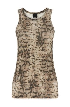 Pinko Beige Round Neck Printed Top