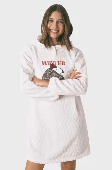 Женская белая ночная рубашка Snoopy Белый XL womensecret 4442119