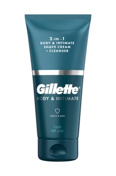 Крем для бритья и очистка кожи тела и интимной зоны Gillette Body & Intimate 2 в 1, 177 мл