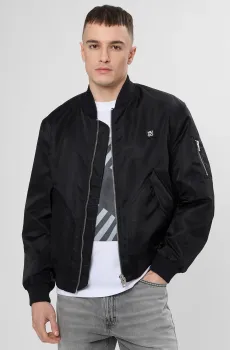 Мужской черный бомбер Черный S HUGO 50552650;001
