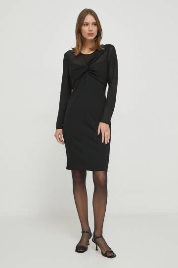 Платье Dkny цвет чёрный mini прямая Платье Dkny цвет чёрный mini прямая