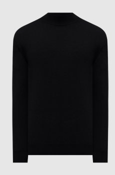 Черный свитер из шерсти мериноса