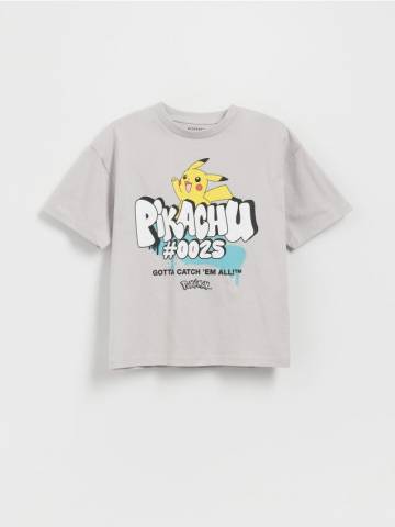 Reserved - Бавовняна футболка Pokemon - світло-сірий - 932EG-09X Reserved - Бавовняна футболка Pokemon - світло-сірий - 932EG-09X